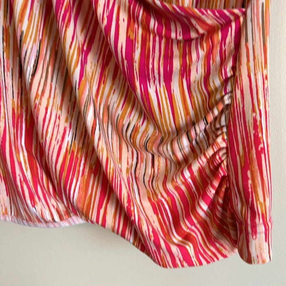 Vince Camuto Womens S Sleeveless Blouse Shirt V Neck Draped Front Surplice Top - Picture 3 of 8